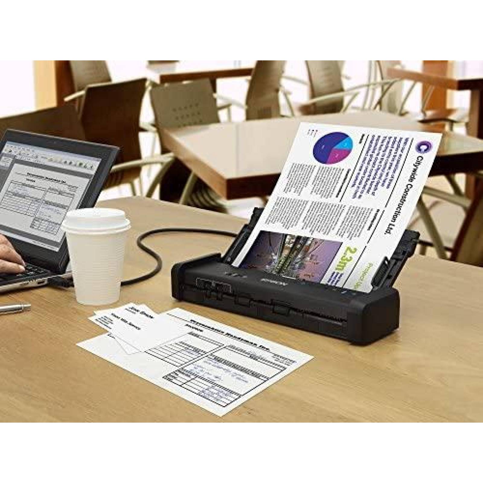 Escaner Epson DS-320 25 ppm/50 ipm 11.3" x 3.5" x 2" -Negro