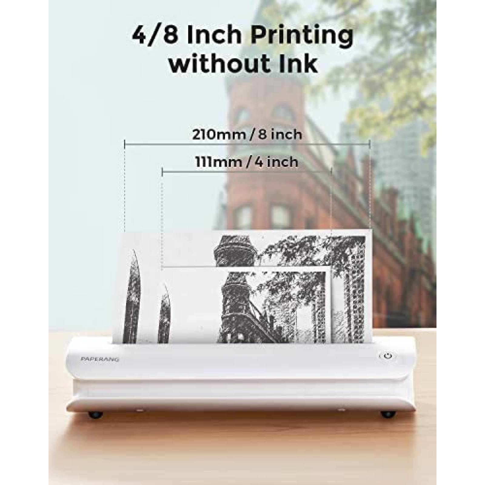 Impresora Portatil Paperang 4/8'' 300dpi A4 -Blanco