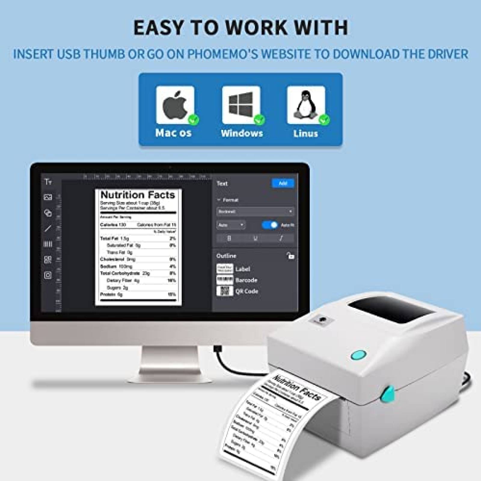 Impresora Termica Etiquetas Memoqueen 4''x6'' Alta Velocidad