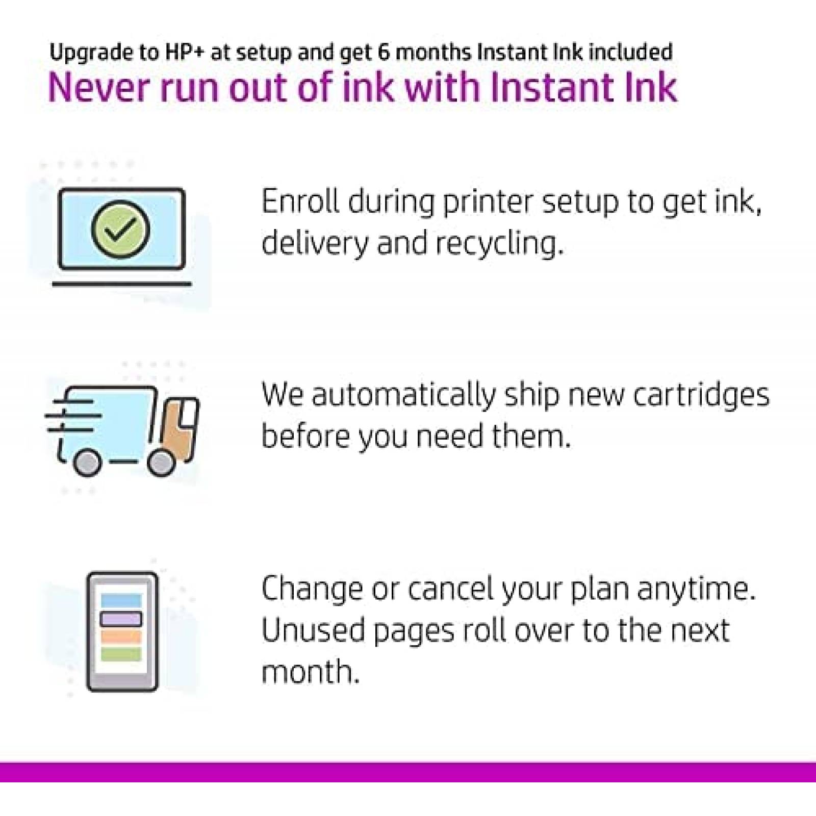 Impresora HP DeskJet 4155e Inalambrica Tinta -Blanco