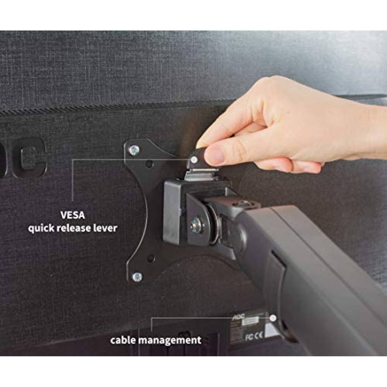 Soporte Monitor VIVO STAND V102BB Doble pantallas hasta 32"