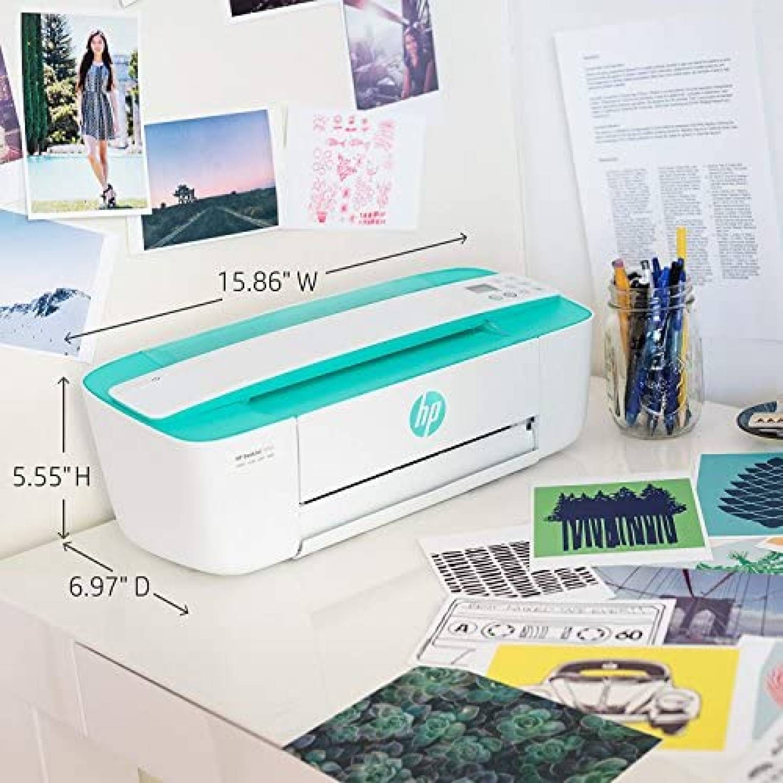 Impresora HP DeskJet 3755 Compacta Instant Ink -Verde