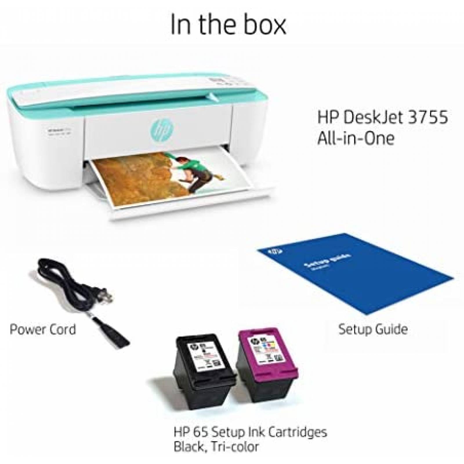 Impresora HP DeskJet 3755 Compacta Instant Ink -Verde