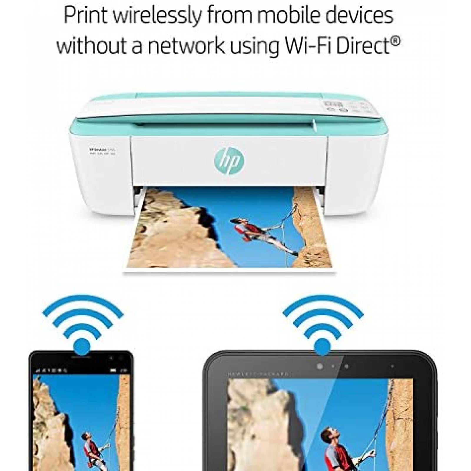 Impresora HP DeskJet 3755 Compacta Instant Ink -Verde