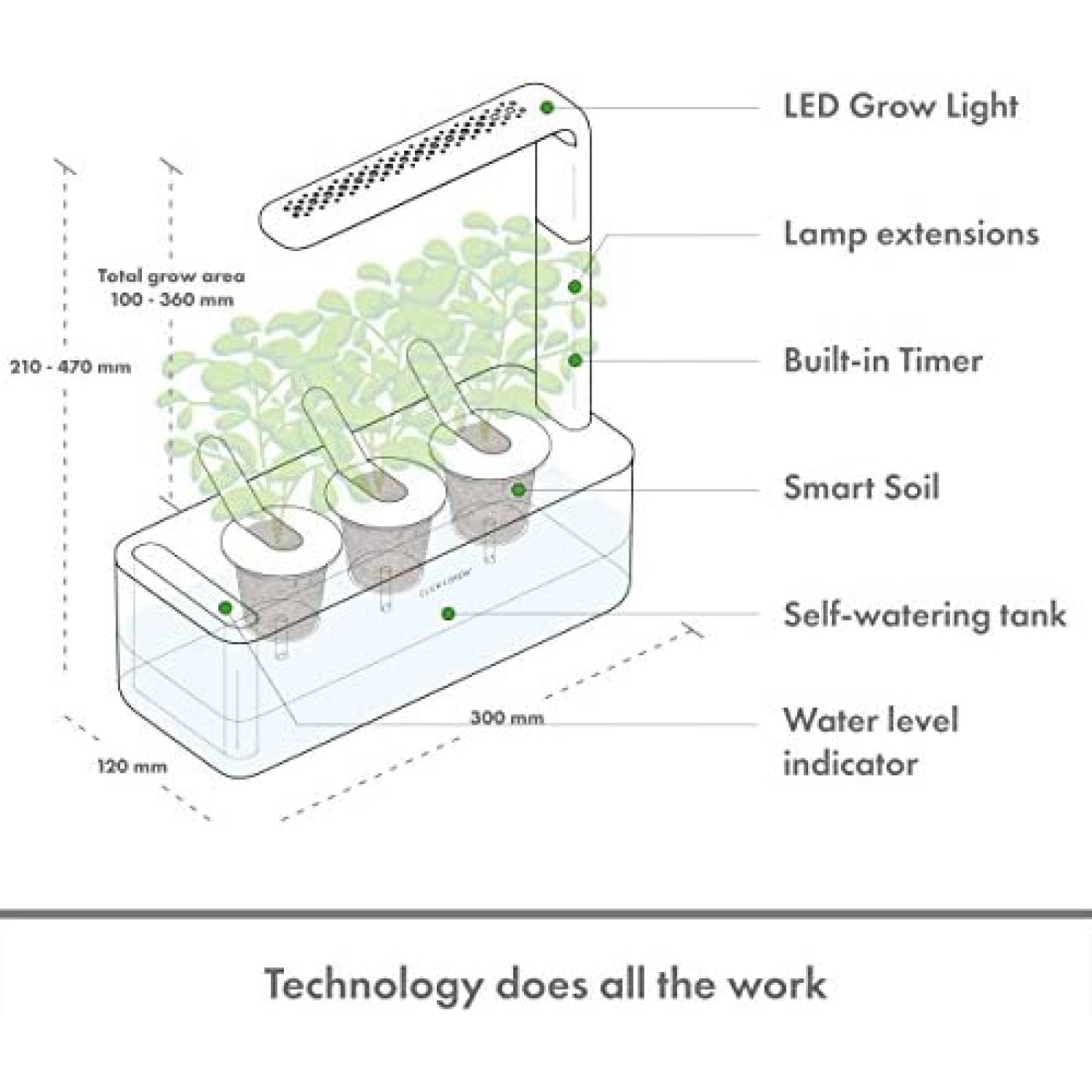 Jardin Inteligente Click and Grow Plantas de Interior -Gris