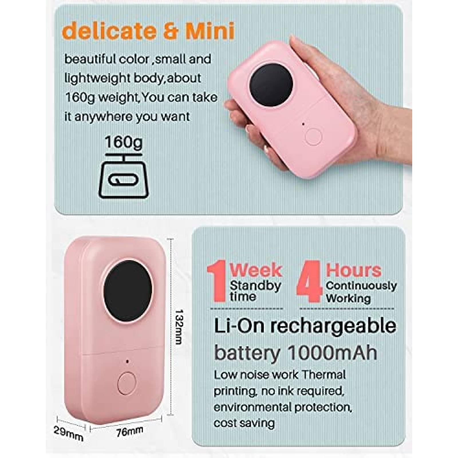 Etiquetadora Phomemo D30 Portatil Inalambrica -Rosa