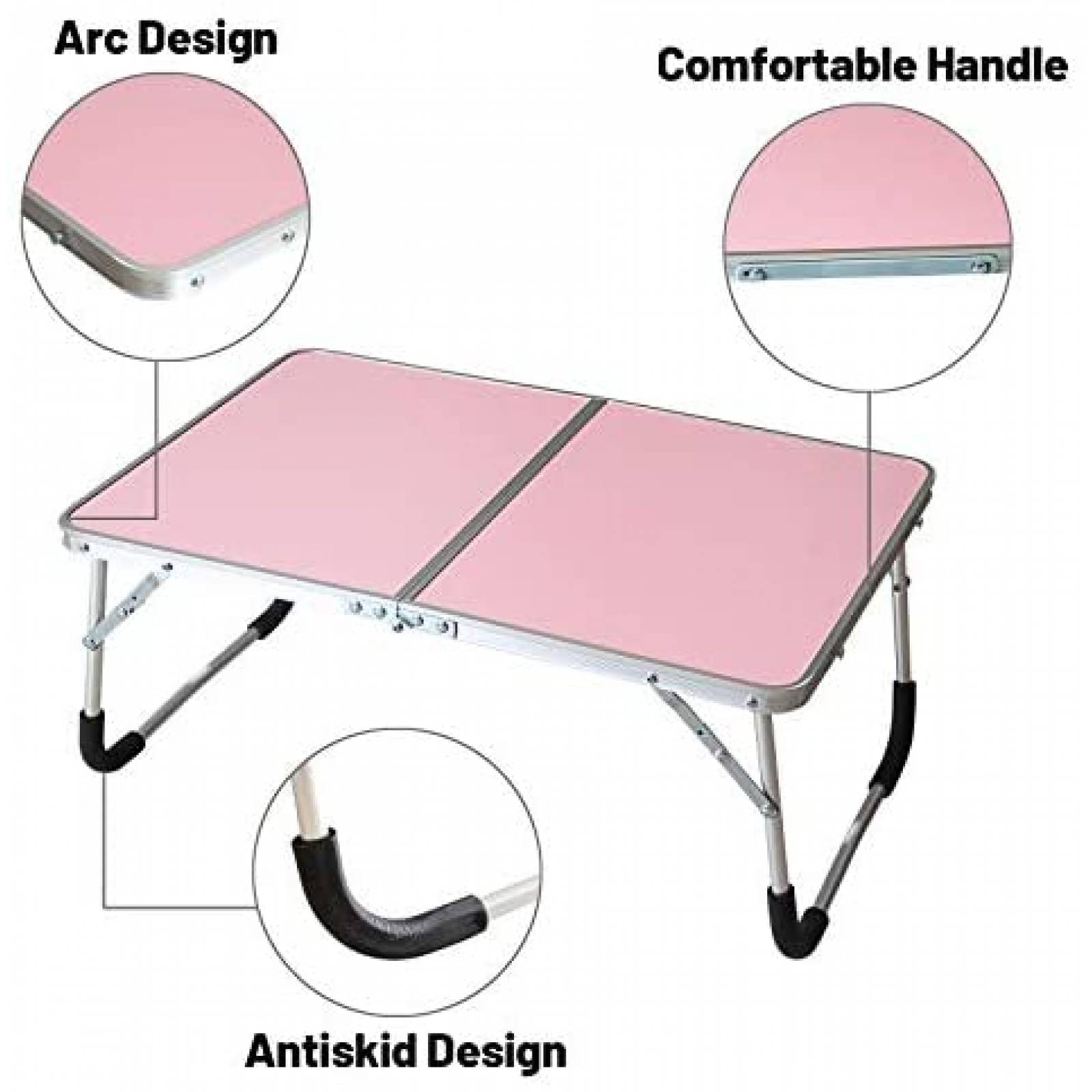 Mesita De Cama Jucaifu Plegable Para Laptop De 16'' -Rosa