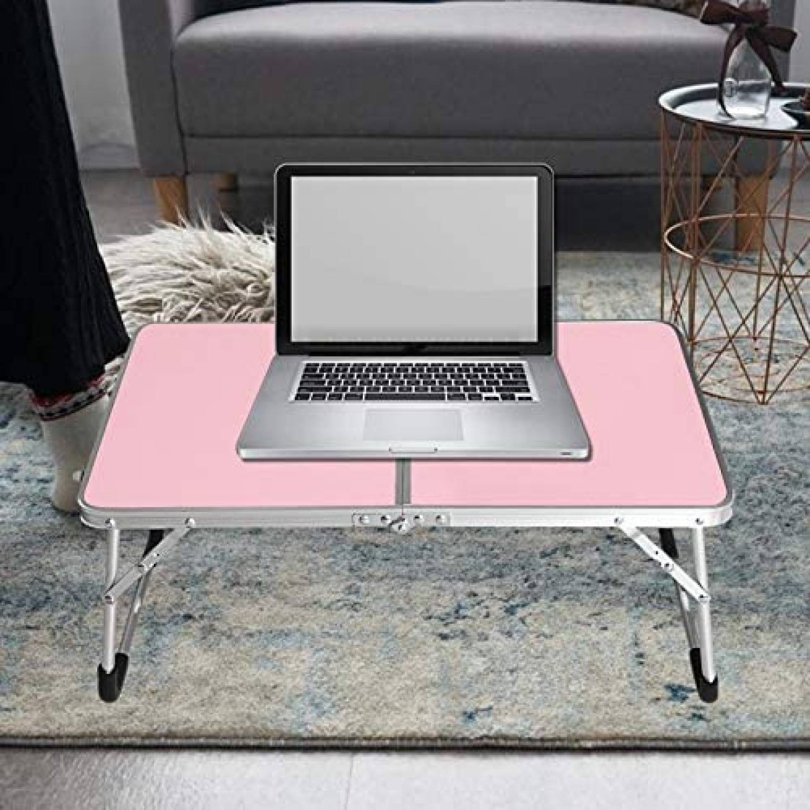 Mesita De Cama Jucaifu Plegable Para Laptop De 16'' -Rosa