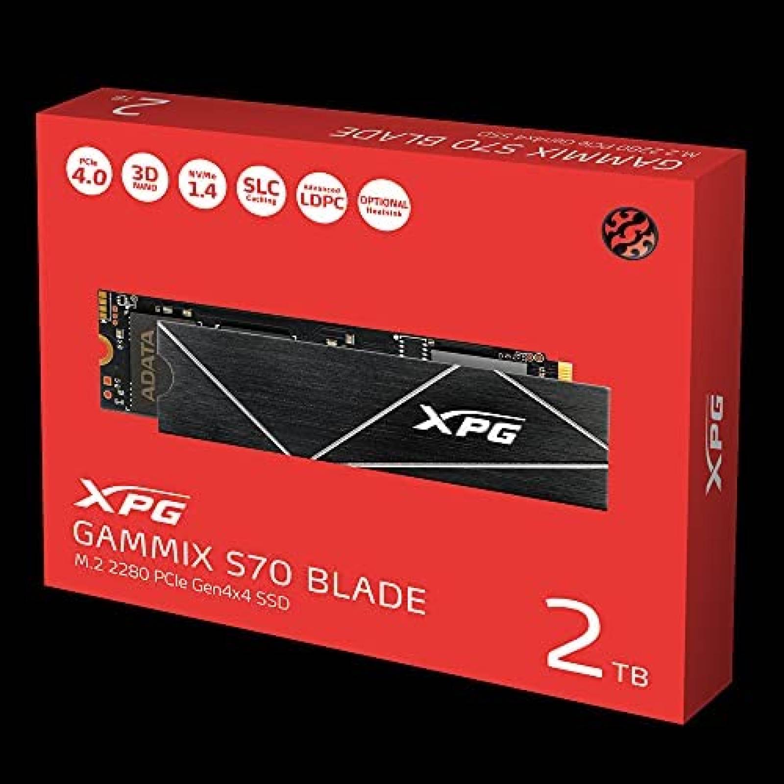 SSD XPG GAMMIX S70 Blade de 2TB 7,400 MB/s para PS5