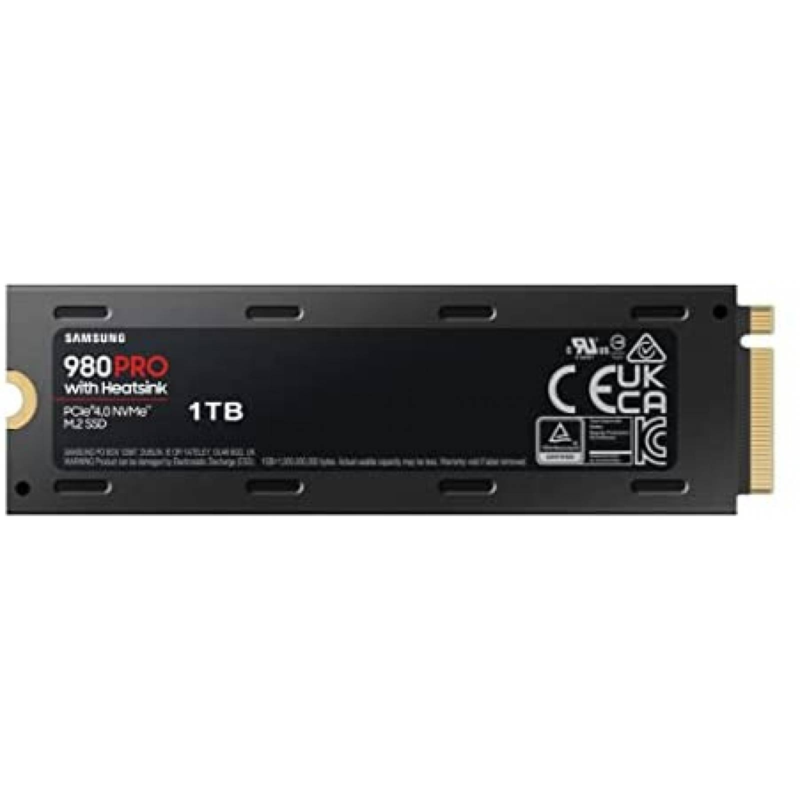 SSD Samsung 980 Pro 1TB PCIe NVMe M.2 Con Disipador de Calor