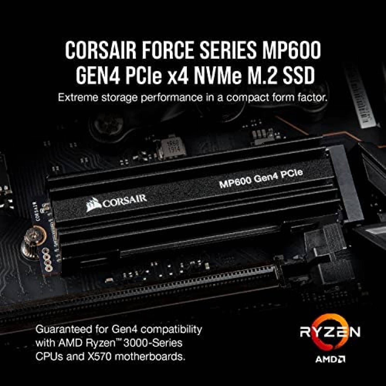 SSD Corsair Series MP600 de 1TB M.2 NVMe PCIe Gen4 2
