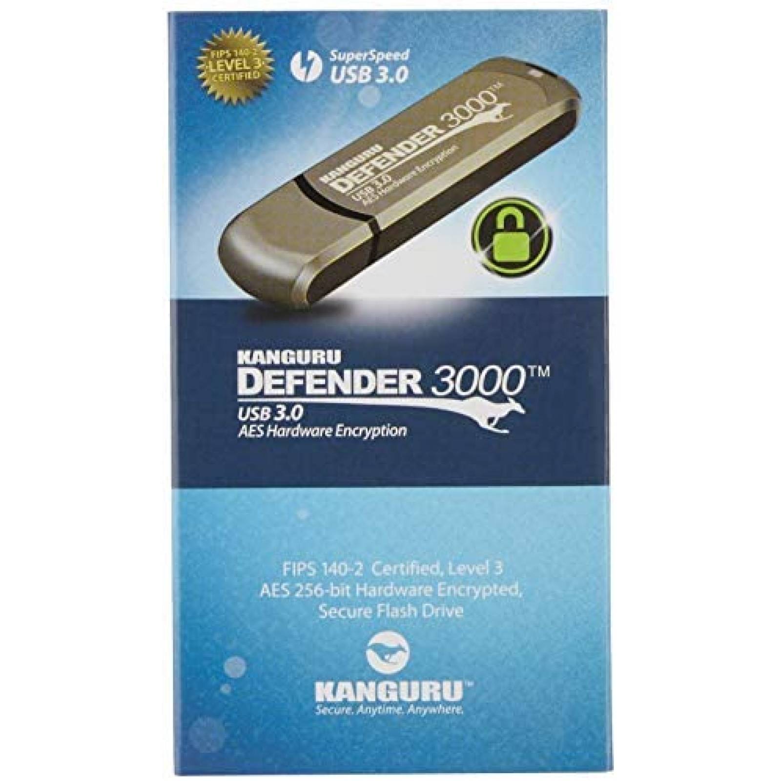 Memoria USB Flash Drive Kanguru Solutions de 16GB -Gris