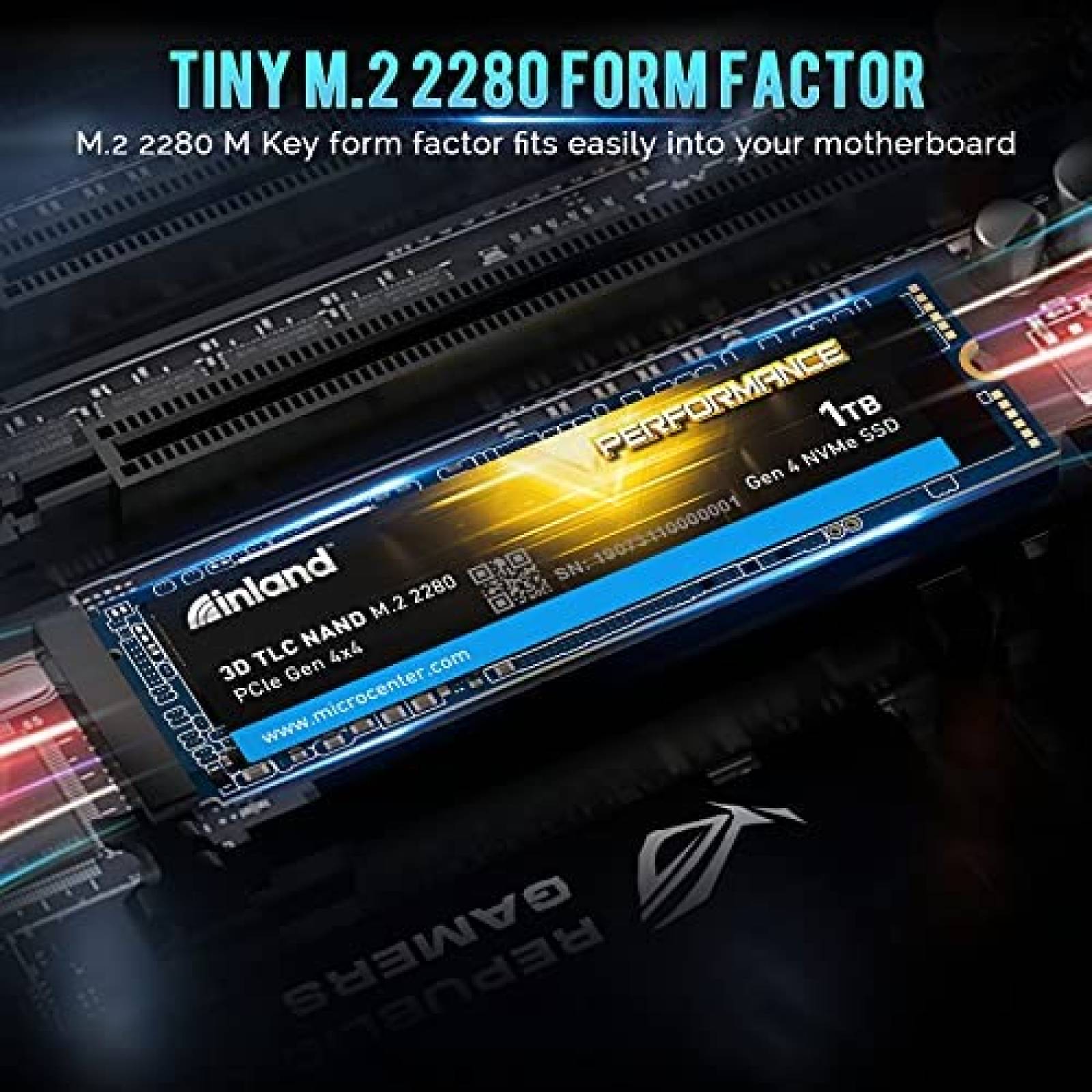 SSD Inland Performance 1TB PCIe Gen 4.0 NVMe 4 x4 Negro