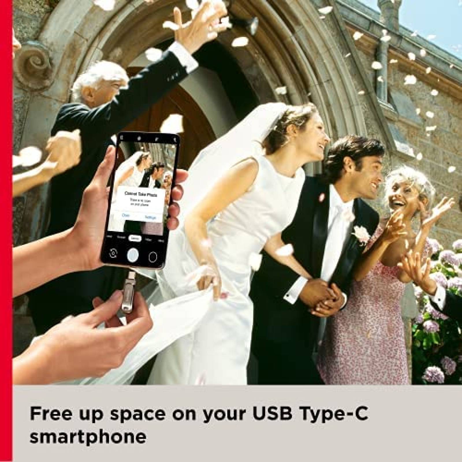 Memoria USB SanDisk de 1 TB tipo C 150 Gbps -Plata