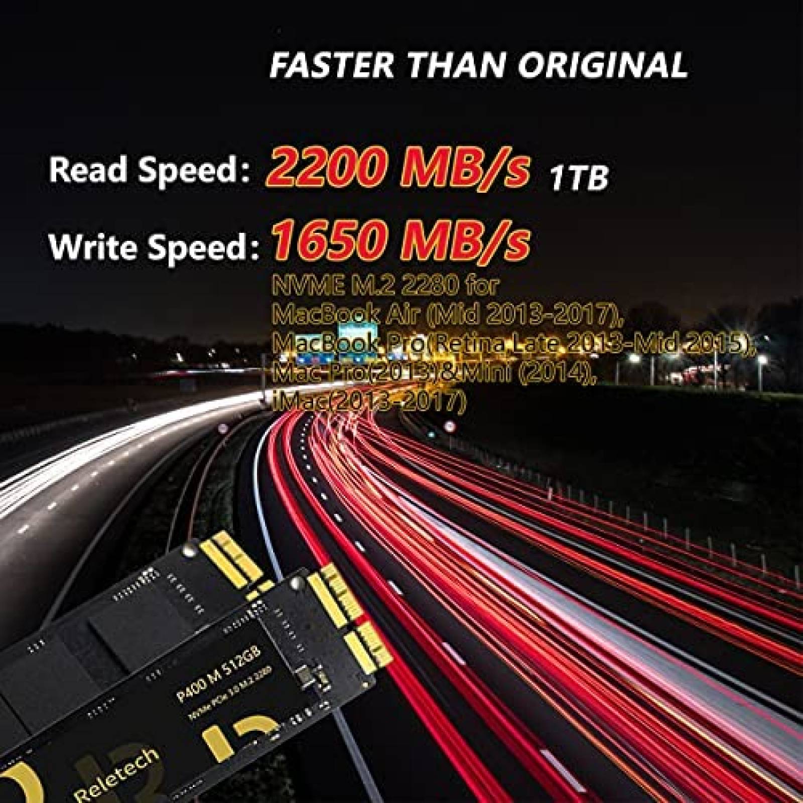 SSD Reletech de 512GB NVMe M.2 Gen 3x4 para Mac/iMac