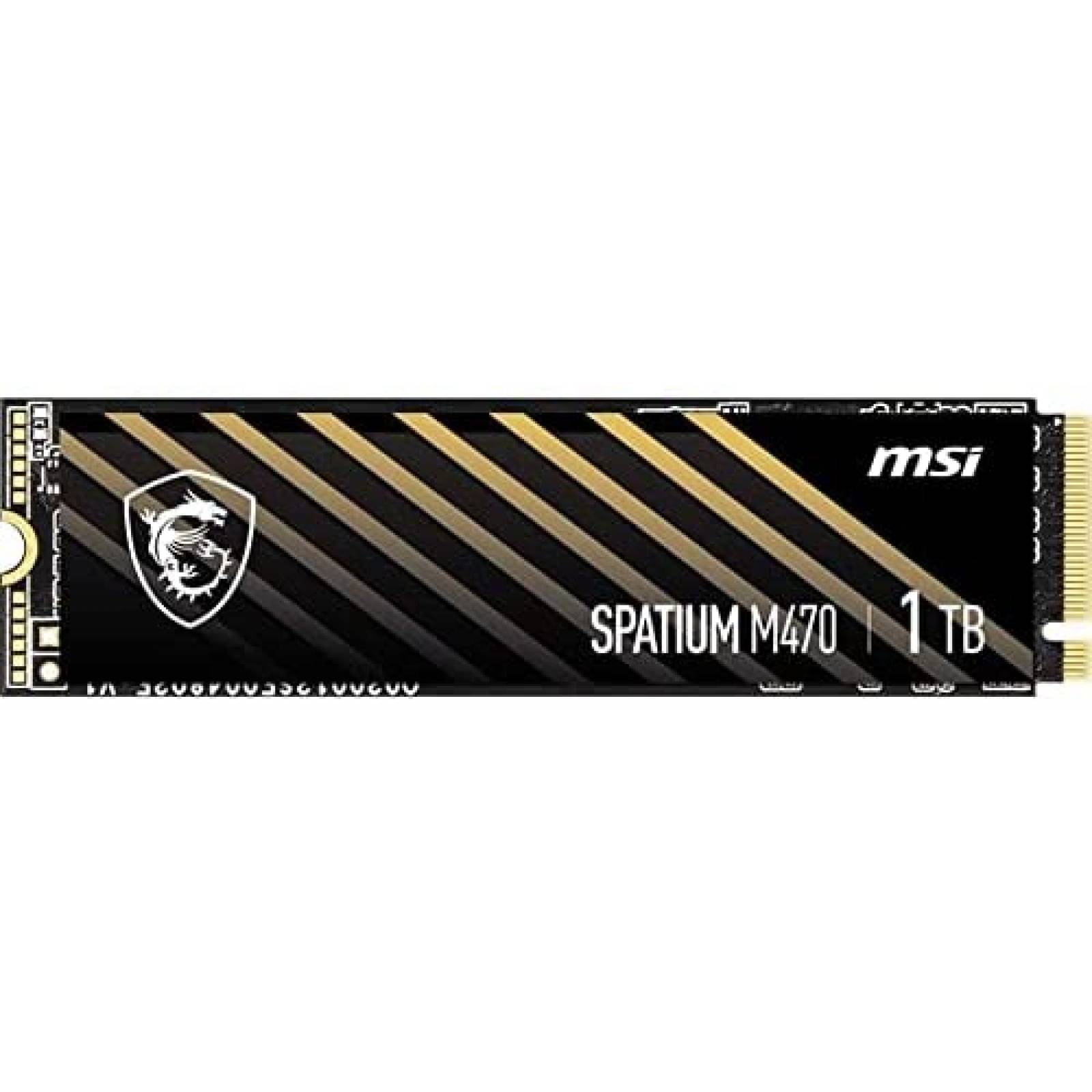 SSD MSI SPATIUM M470 de 1TB PCIe 4.0 NVMe M.2 Max. 5000Mbps
