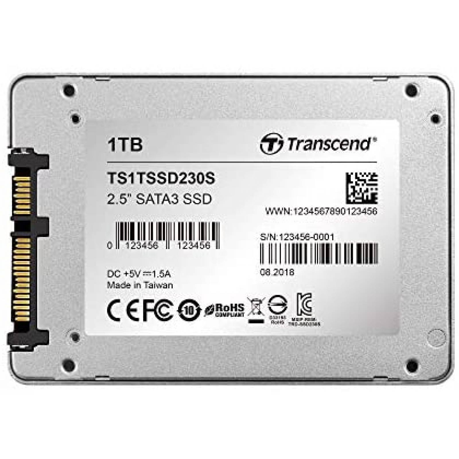 Memoria solida Transcend TS1TSSD230S 1TB 2.5" -Blanco