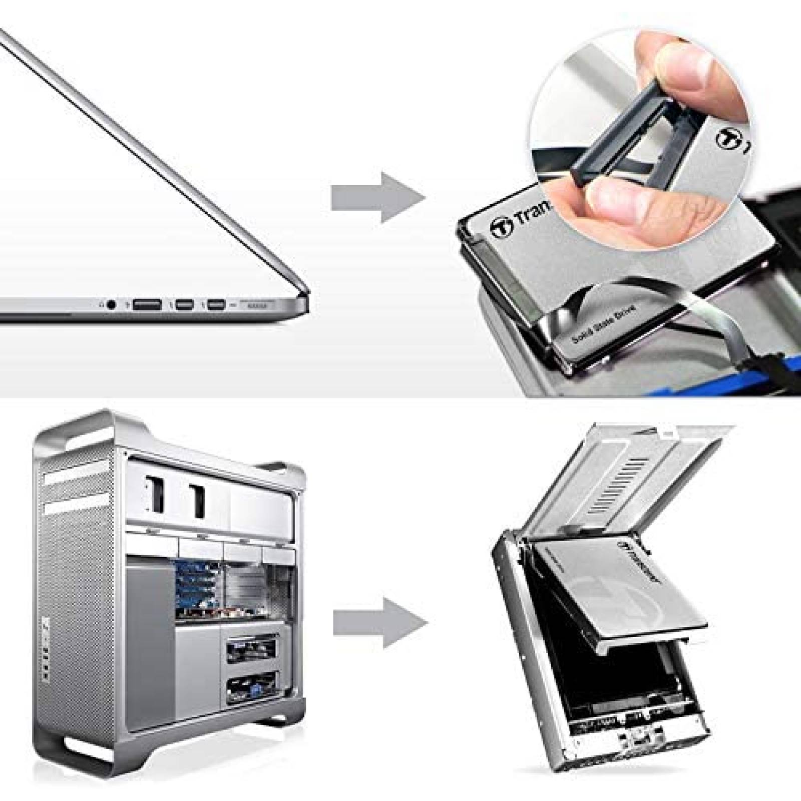 Memoria solida Transcend TS1TSSD230S 1TB 2.5" -Blanco