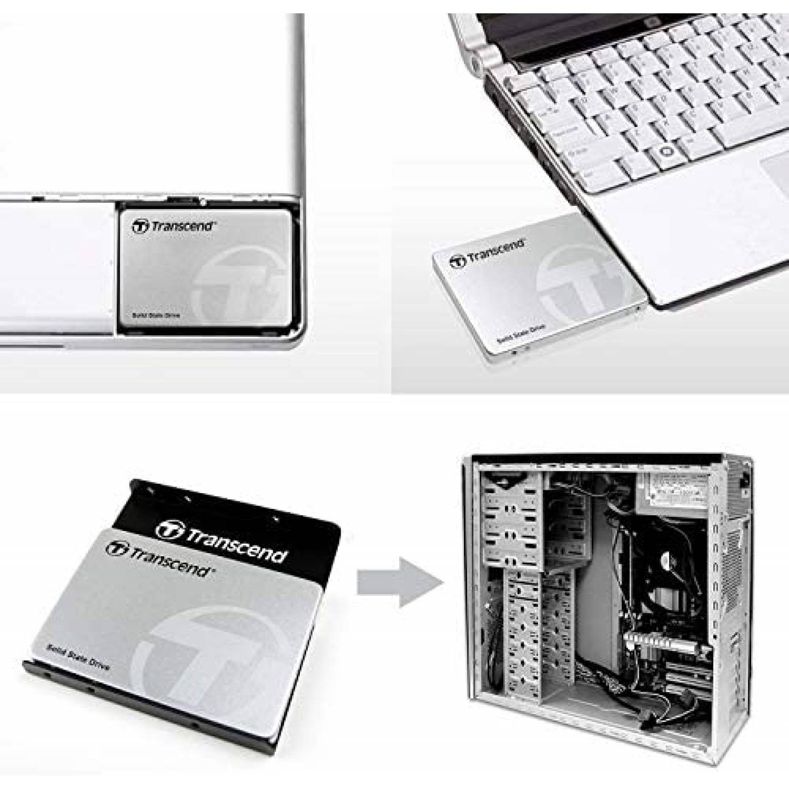 Memoria solida Transcend TS1TSSD230S 1TB 2.5" -Blanco