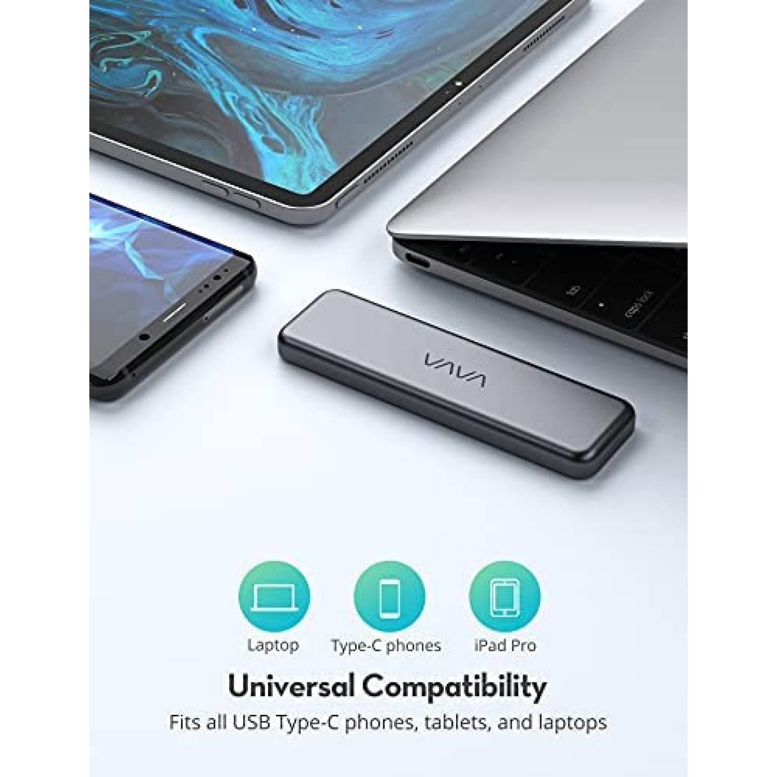 SSD externo VAVA Pro 512GB transferencia de datos de 540MB/S