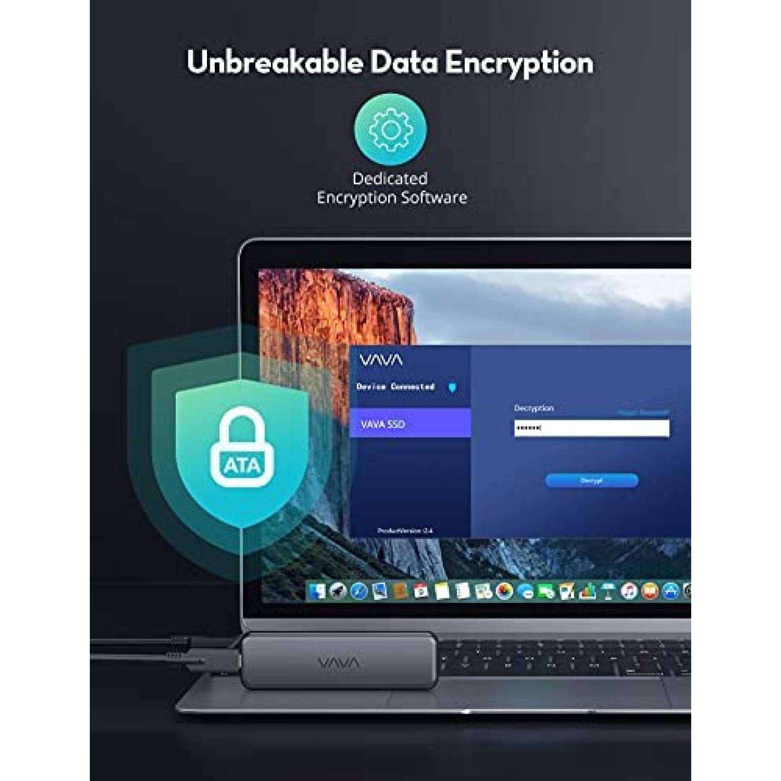 SSD externo VAVA Pro 512GB transferencia de datos de 540MB/S