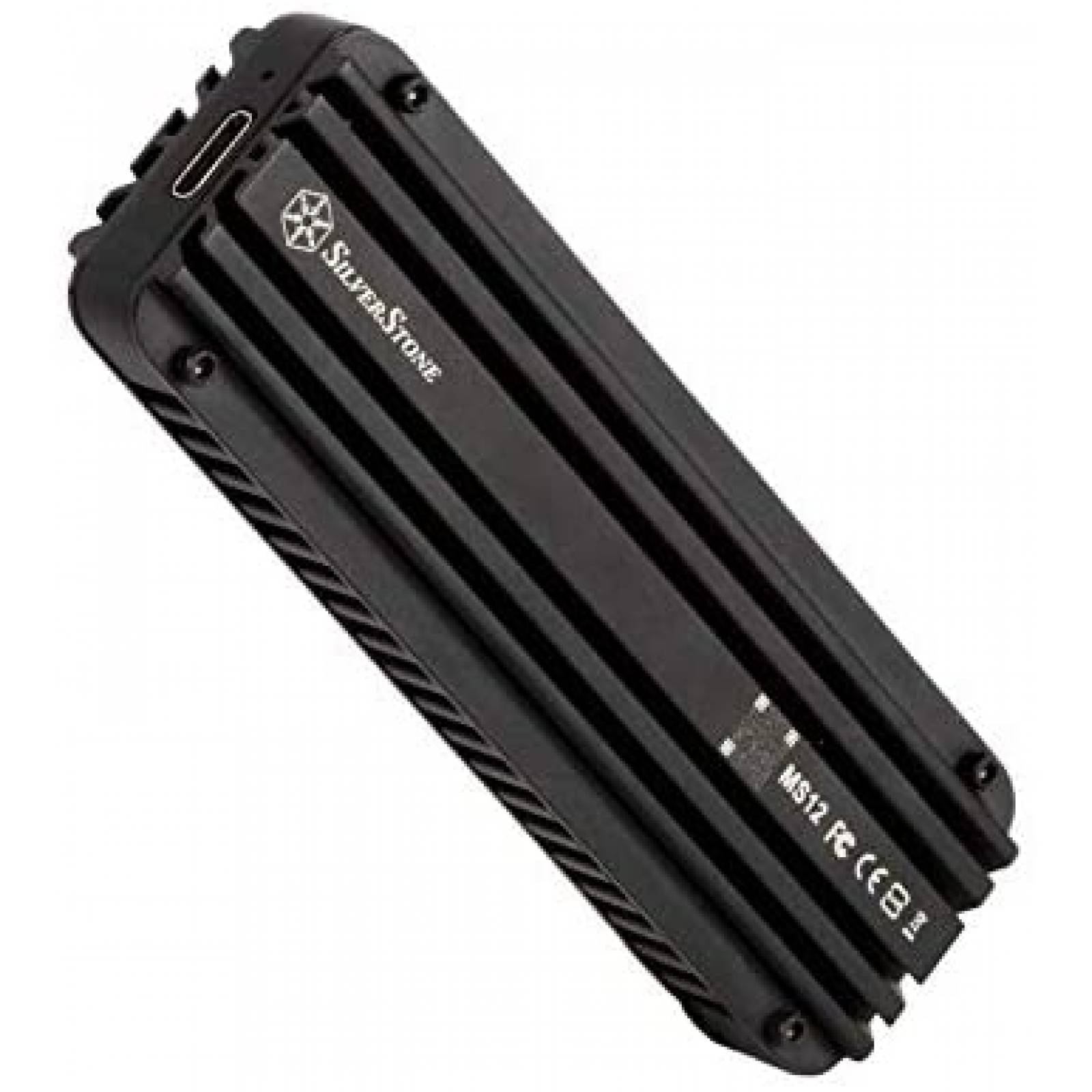 Disco duro USB-C Silverstone MS12 20Gbps Gen2x2 -Negro