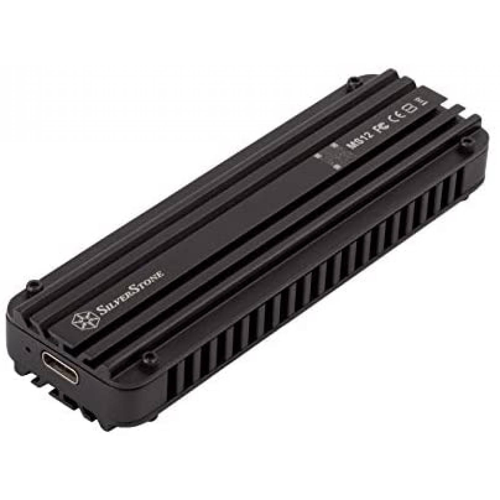 Disco duro USB-C Silverstone MS12 20Gbps Gen2x2 -Negro