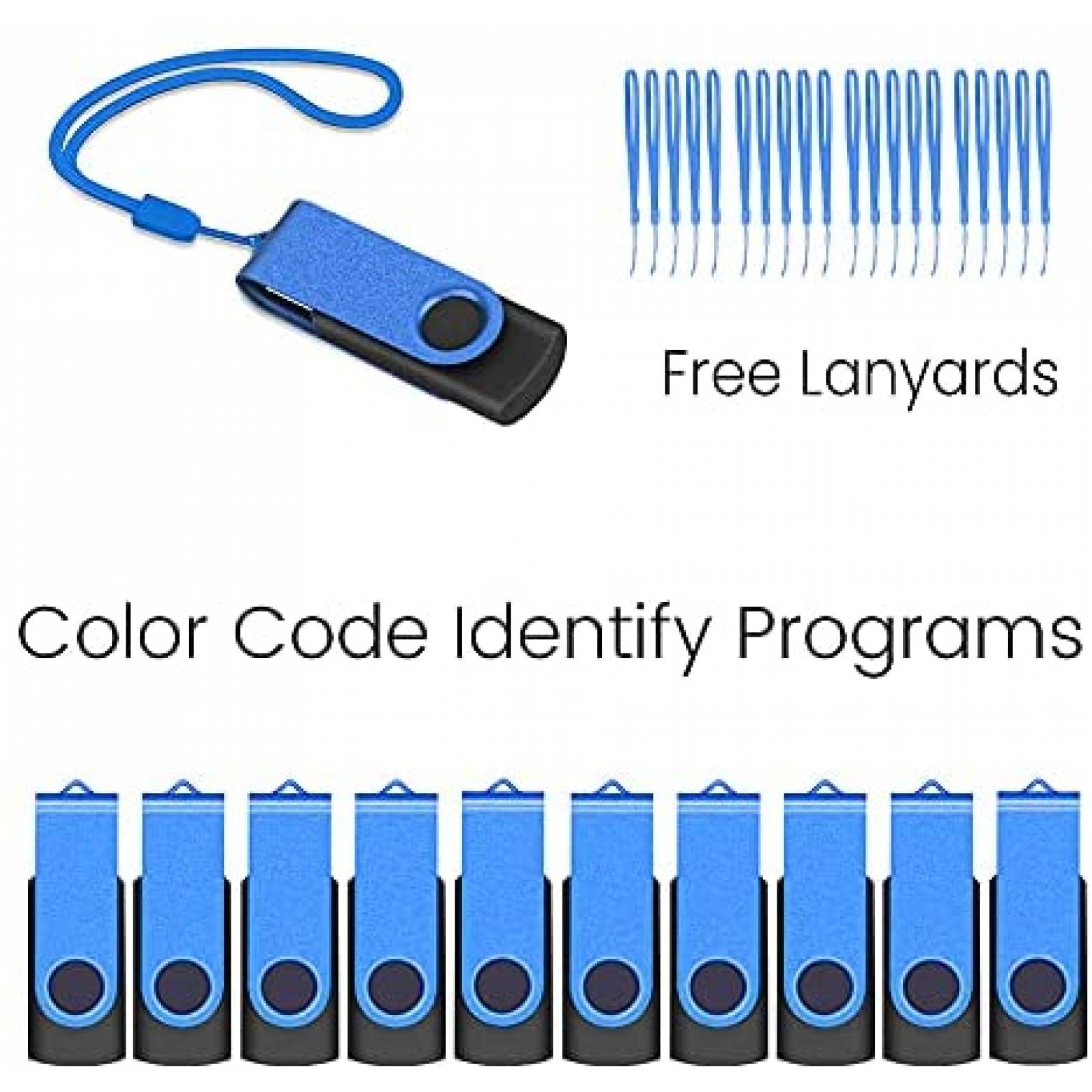 Memoria USB Flash Drive Ablaze USB Tipo A 2GB 20 Pzs -Negro