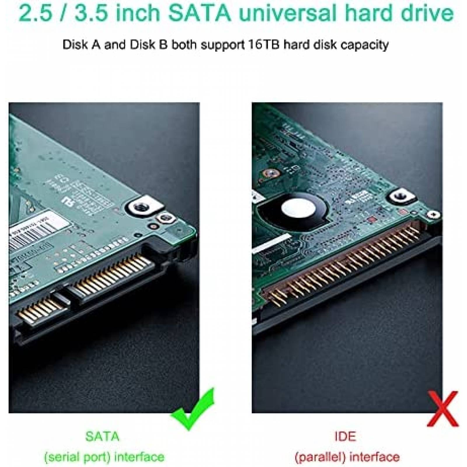 Disco Duro Externo WAVLINK USB3.0 a SATA I/II/III Plata