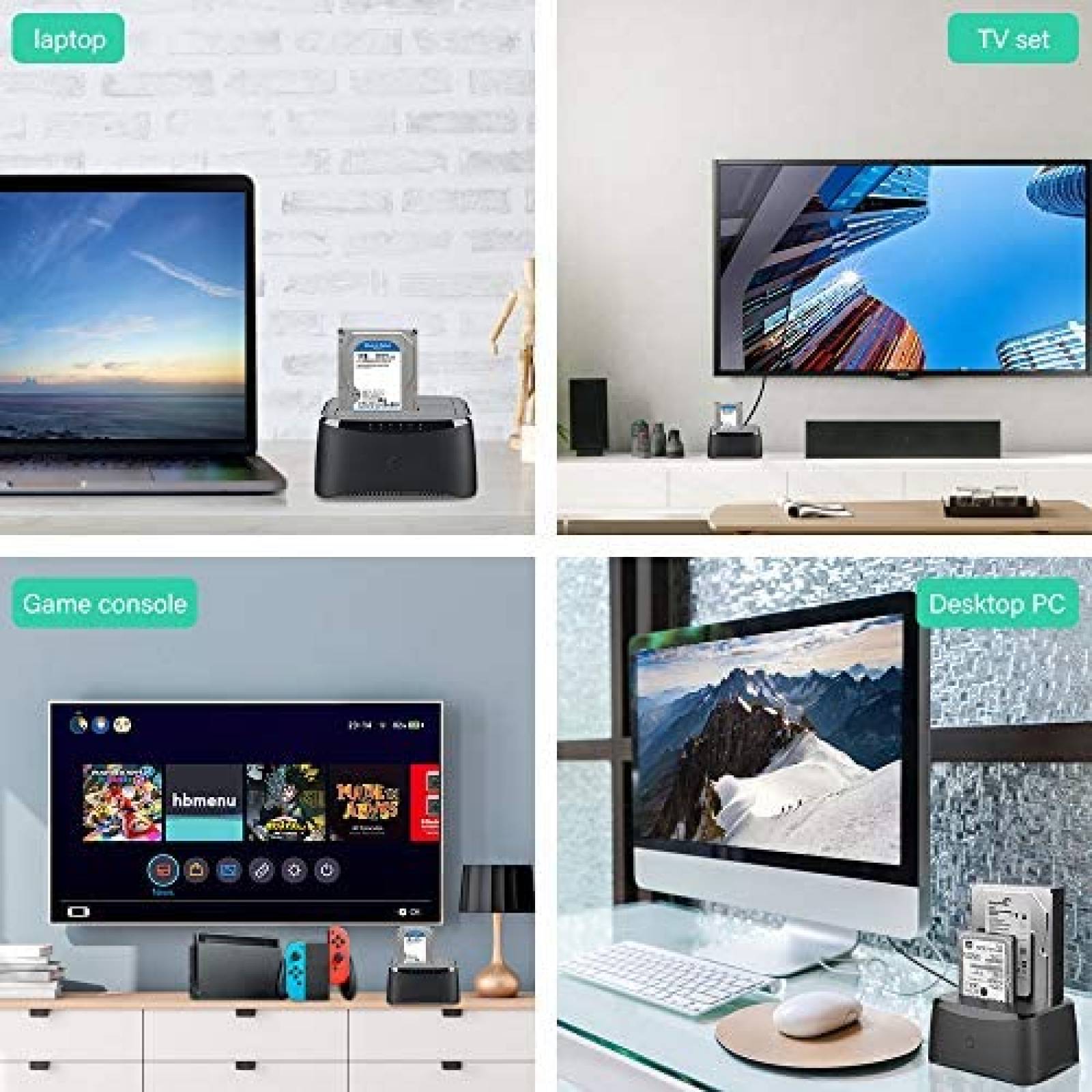 Disco Duro Externo WAVLINK USB3.0 a SATA I/II/III Plata