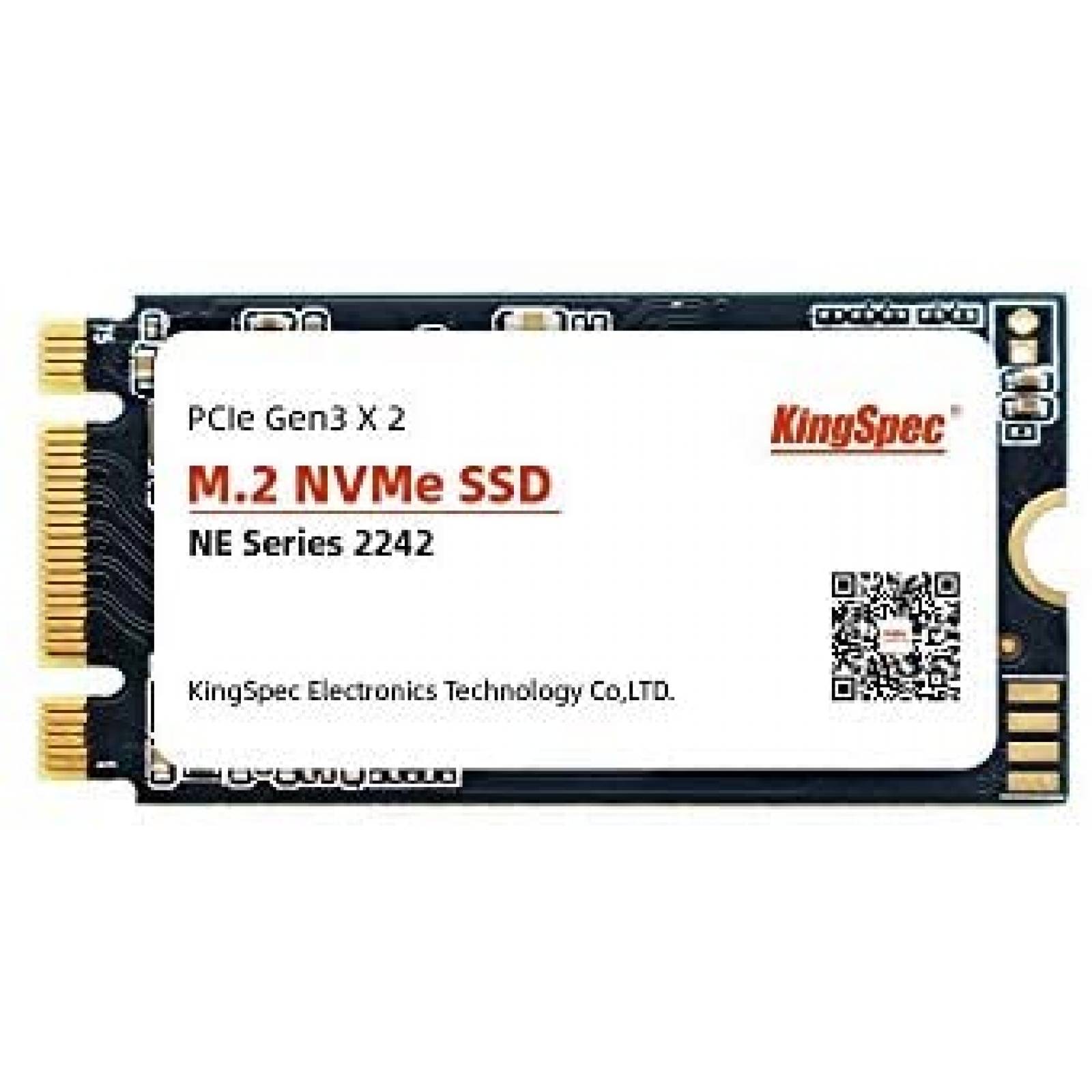 SSD Interno KingSpec 128GB M.2 2242 NVME PCIE 42mm -Blanco