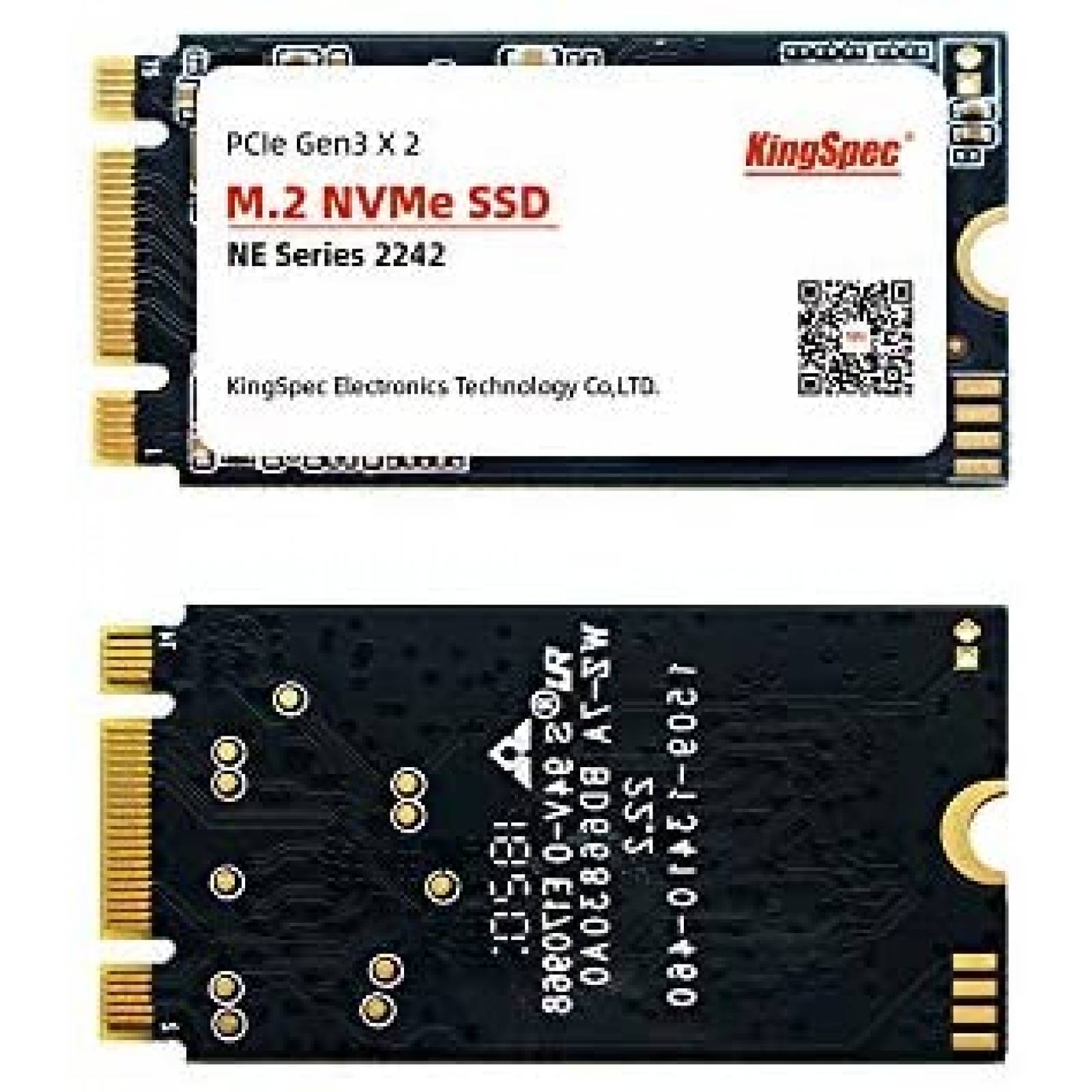 SSD Interno KingSpec 128GB M.2 2242 NVME PCIE 42mm -Blanco