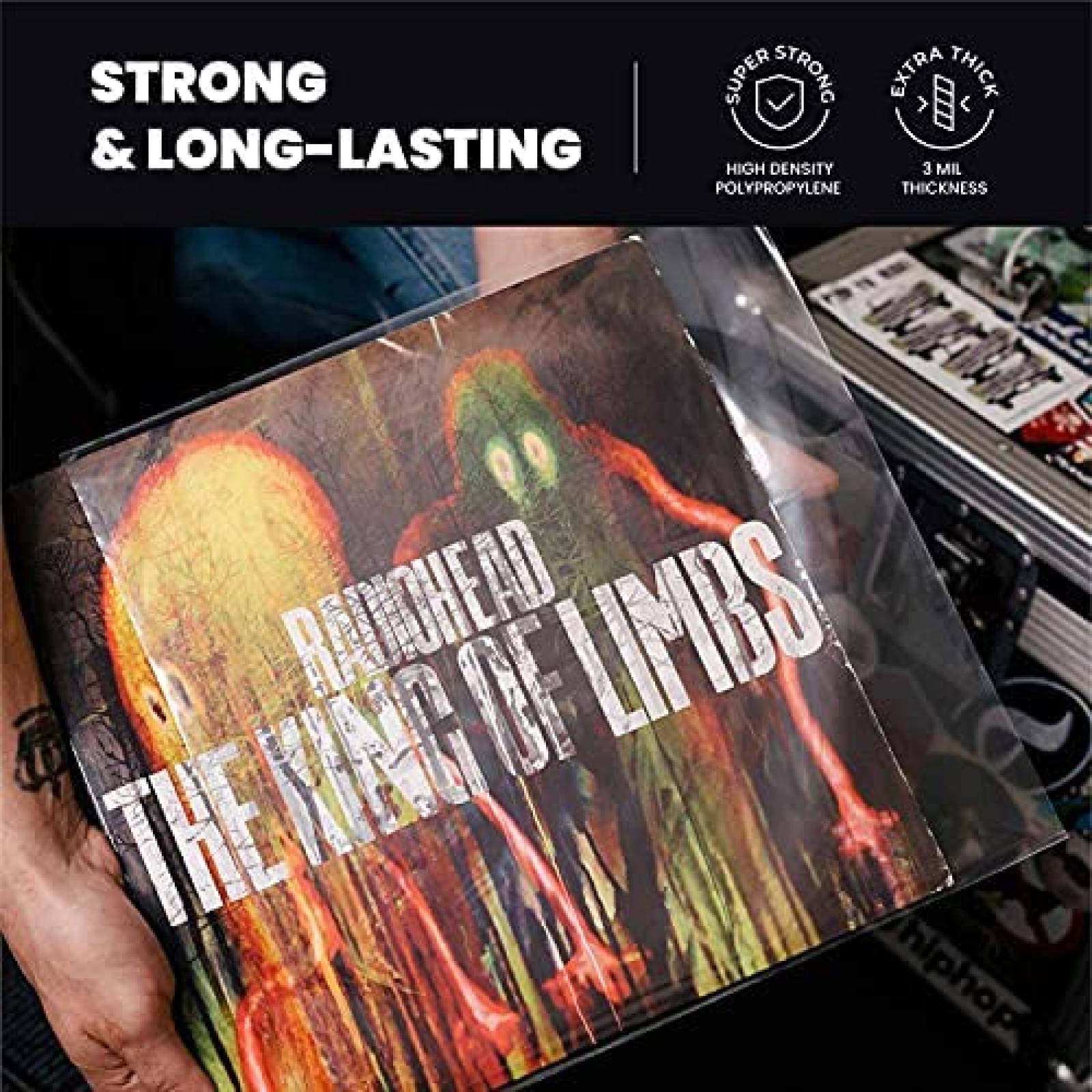 Pack lamina protectora disco vinilo EVEO x100 -Transparente