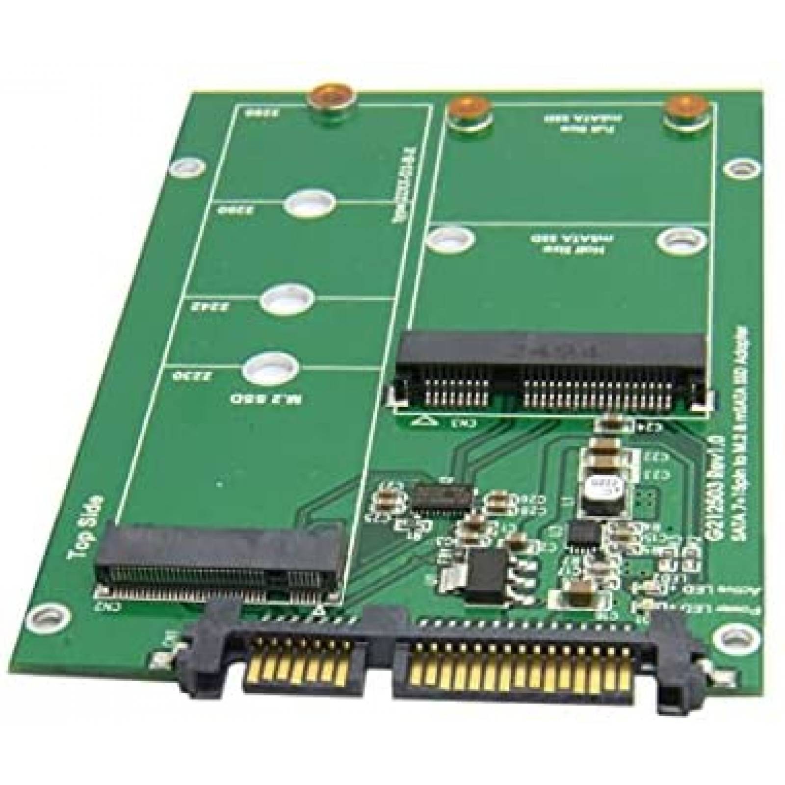 Adaptador PCBA NFHK Mini PCI- E 2 en 1 SSD a SATA 3.0 -Verde