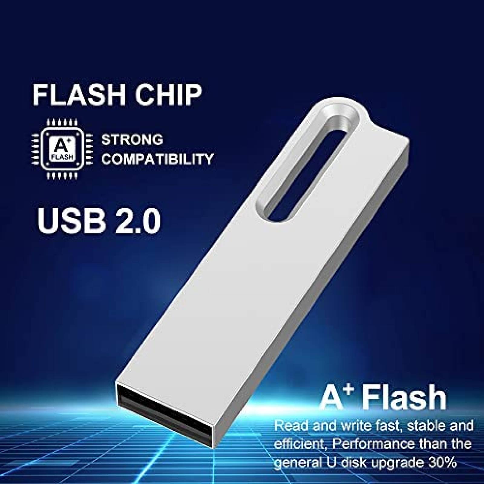 Pack memorias USB Aiibe X2 64GB de metal -Negro/gris