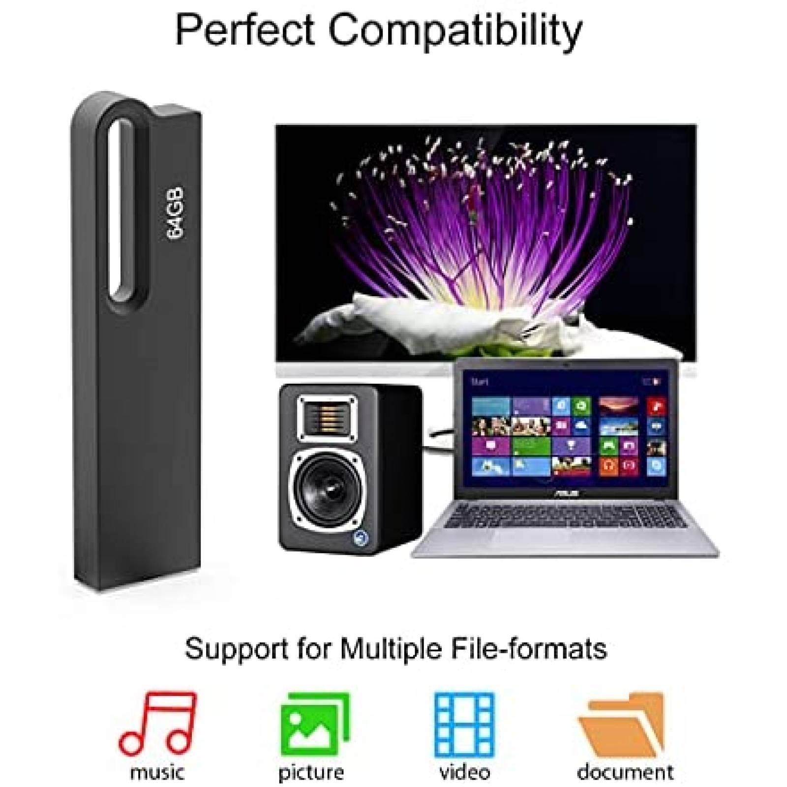 Pack memorias USB Aiibe X2 64GB de metal -Negro/gris