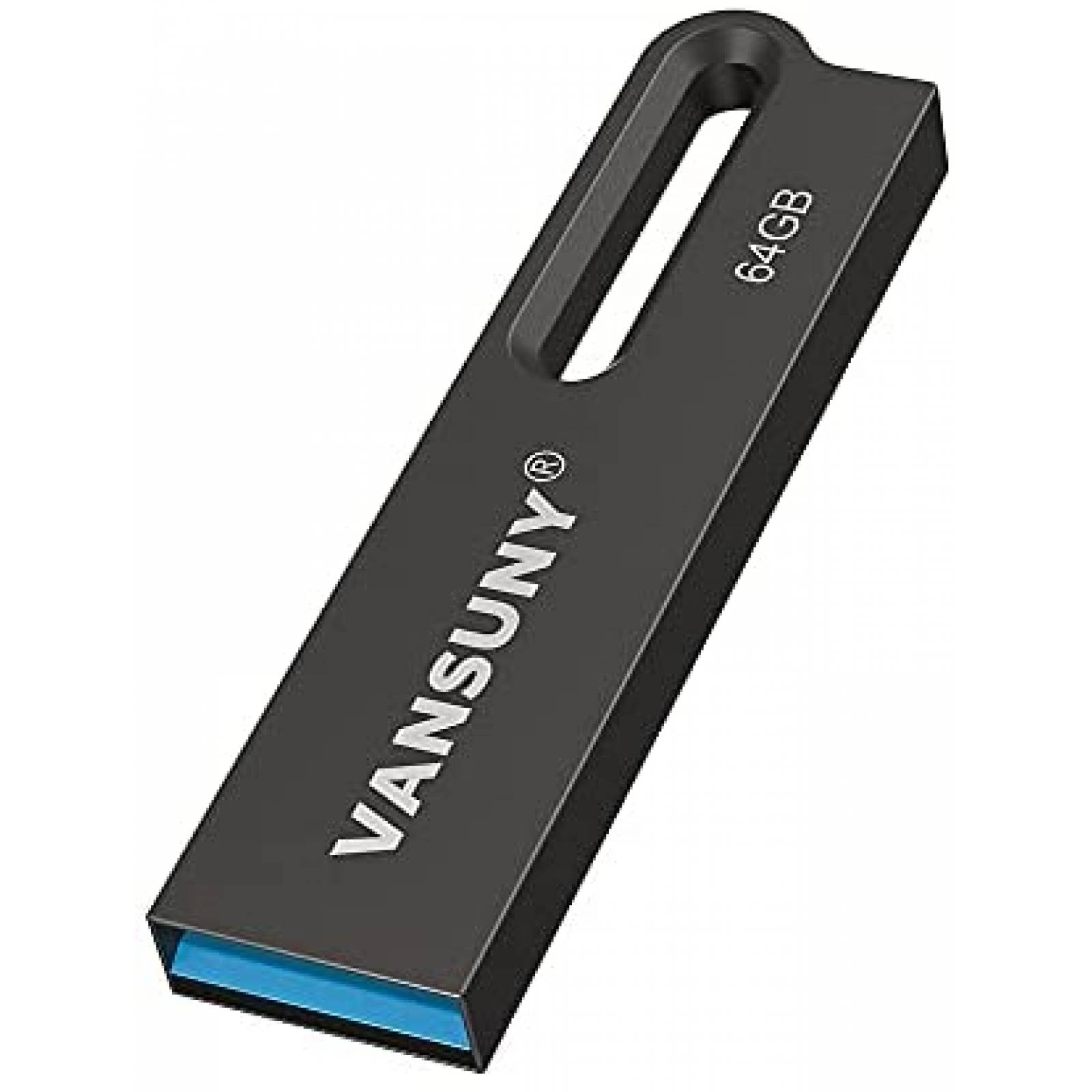 Memoria Flash Drive Vansuny USB de 64 GB Impermebale -Negro