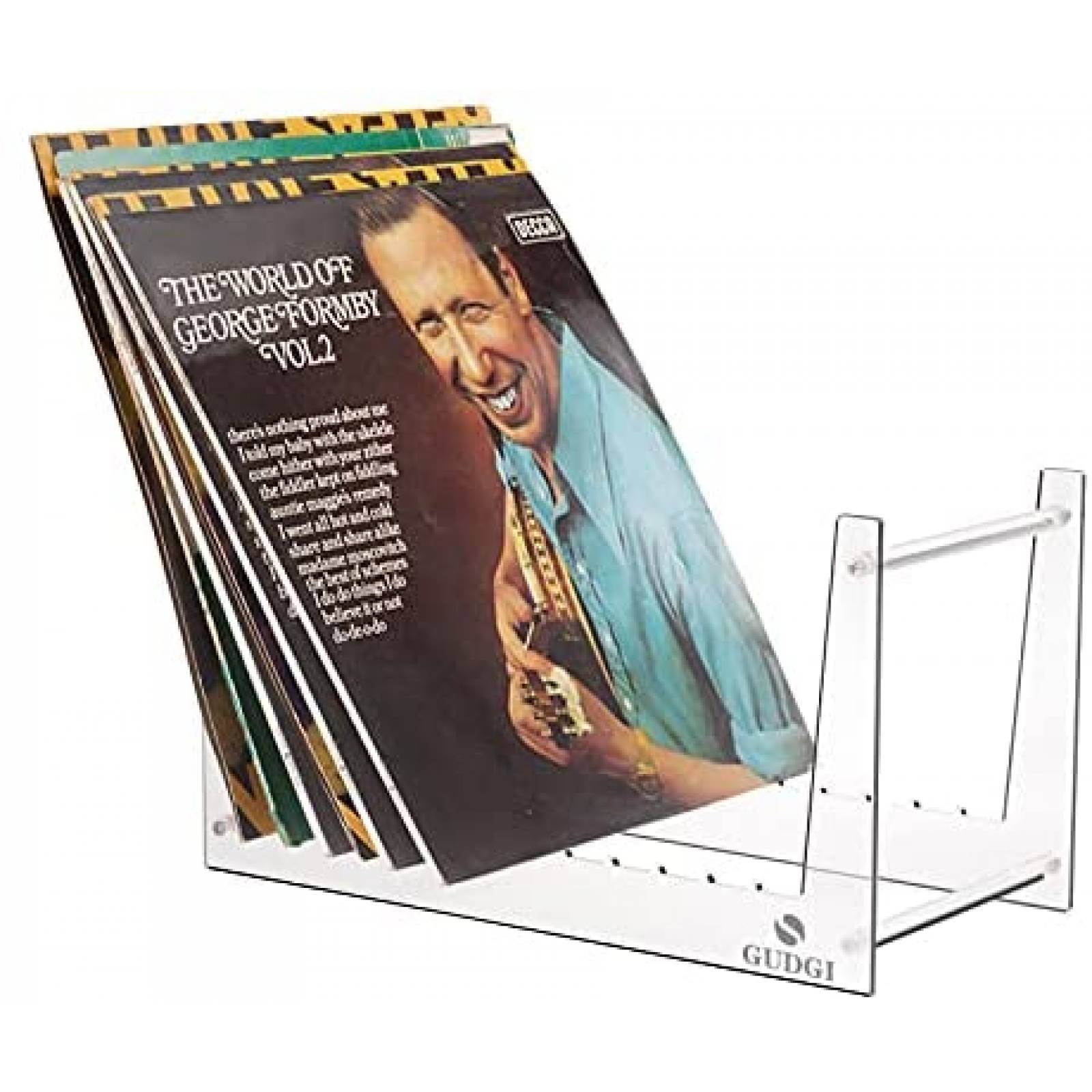 Stand para discos de vinilo GUDGI de acrilico -Transaprente