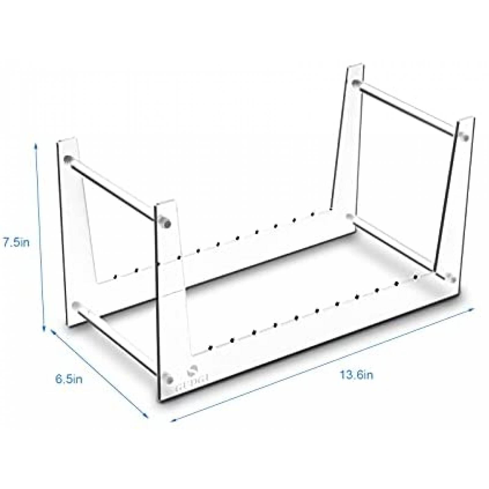 Stand para discos de vinilo GUDGI de acrilico -Transaprente