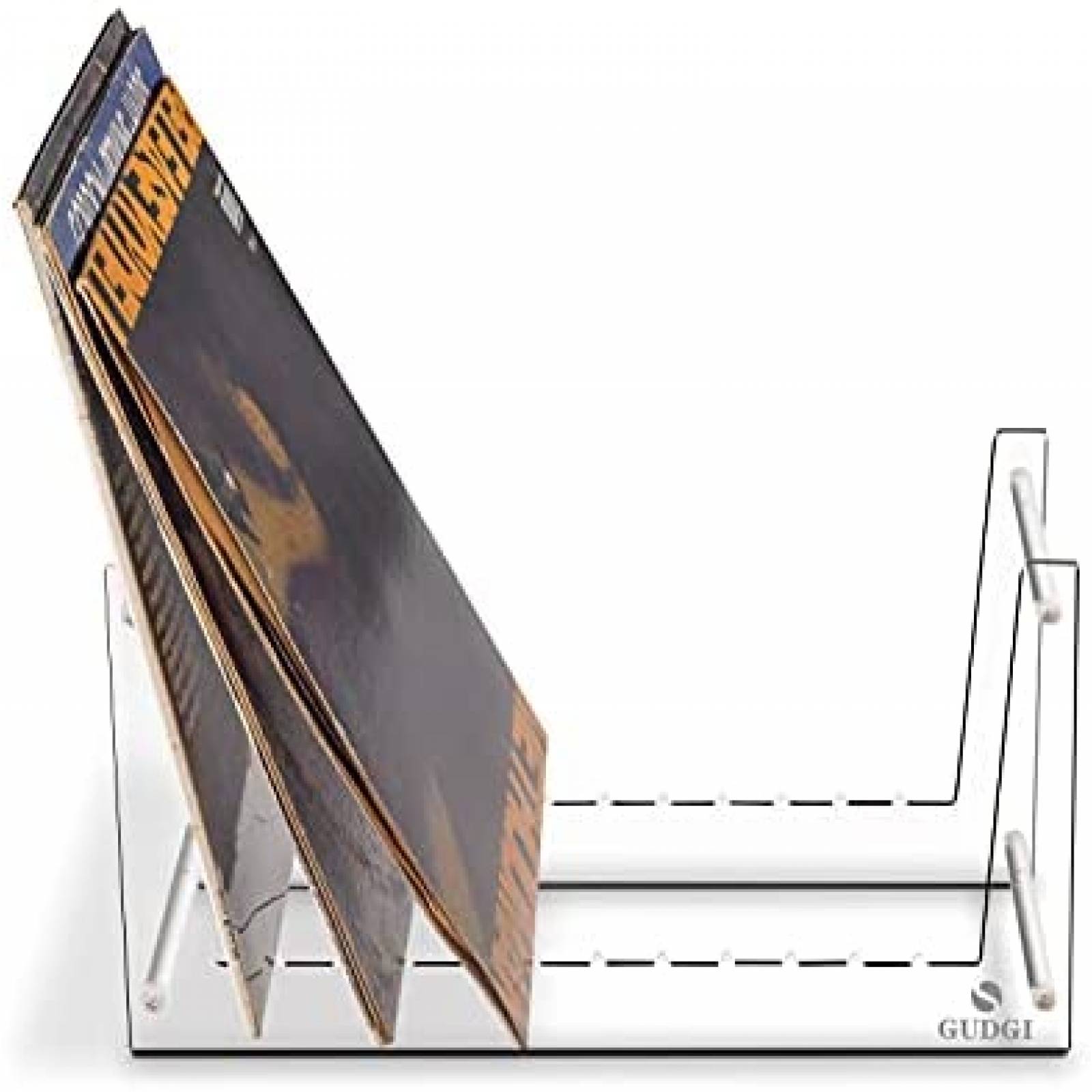 Stand para discos de vinilo GUDGI de acrilico -Transaprente