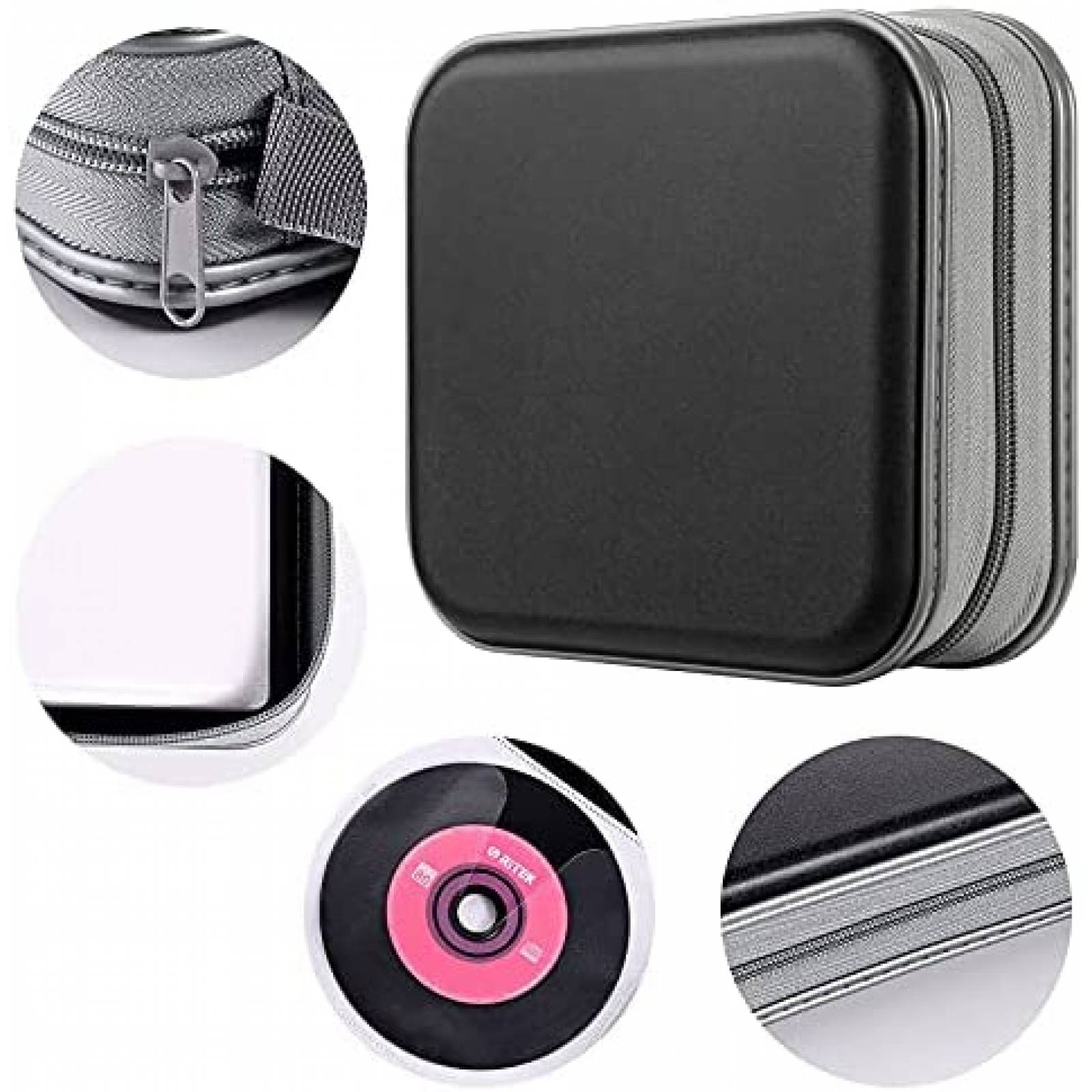 Estuche para DVD y CD LIOVODE Capacidad de 48 plastico duro