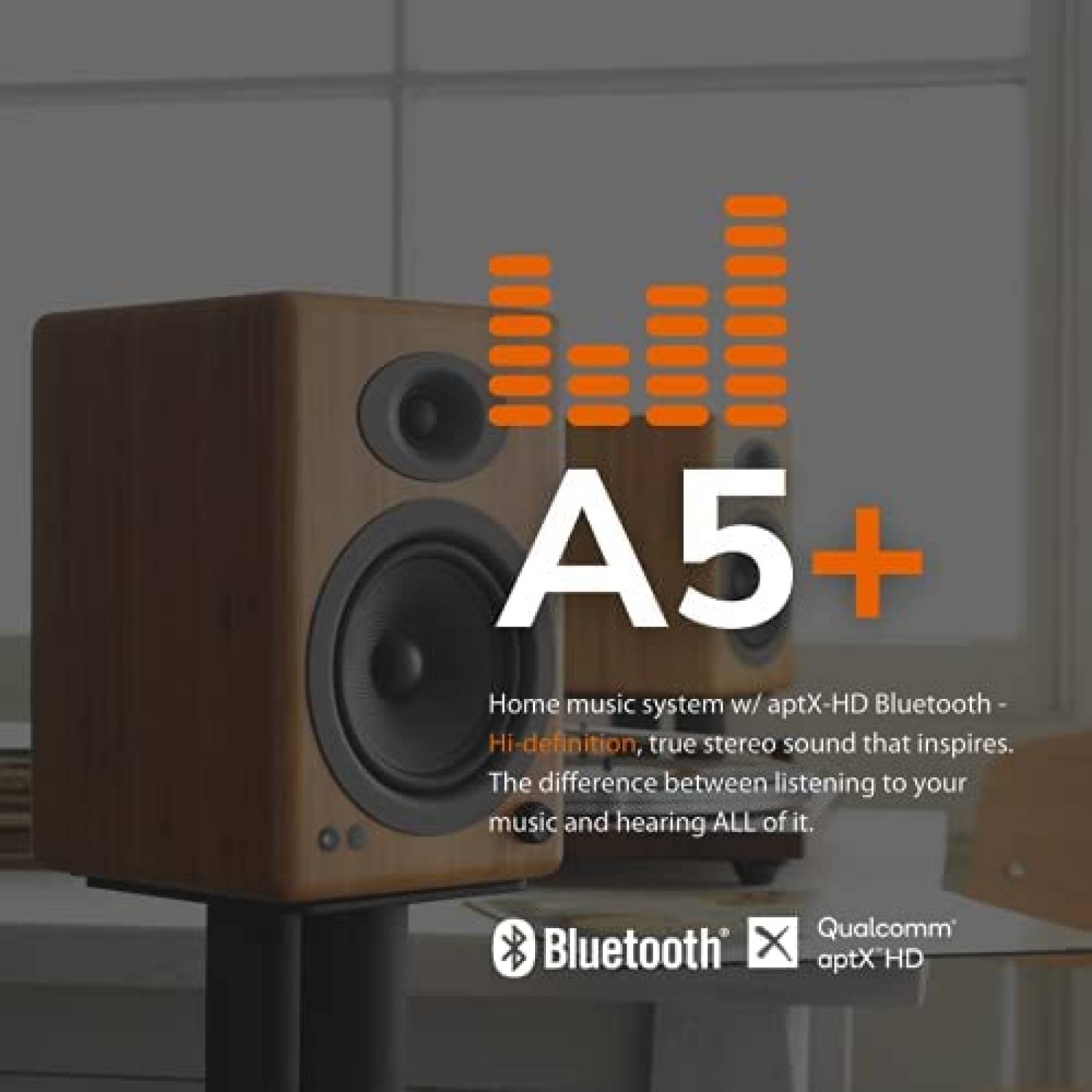 Bocinas Inalambricas Audioengine A5+ Plus Bluetooth -Bamboo