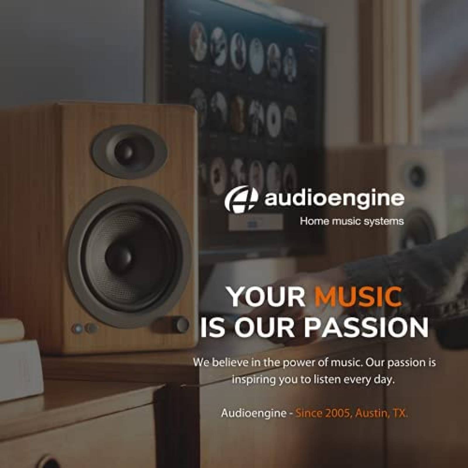 Bocinas Inalambricas Audioengine A5+ Plus Bluetooth -Bamboo