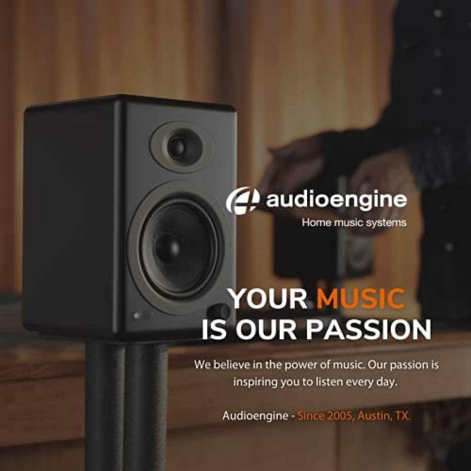 Bocinas Inalambricas Audioengine A5+ Plus Bluetooth -Negro