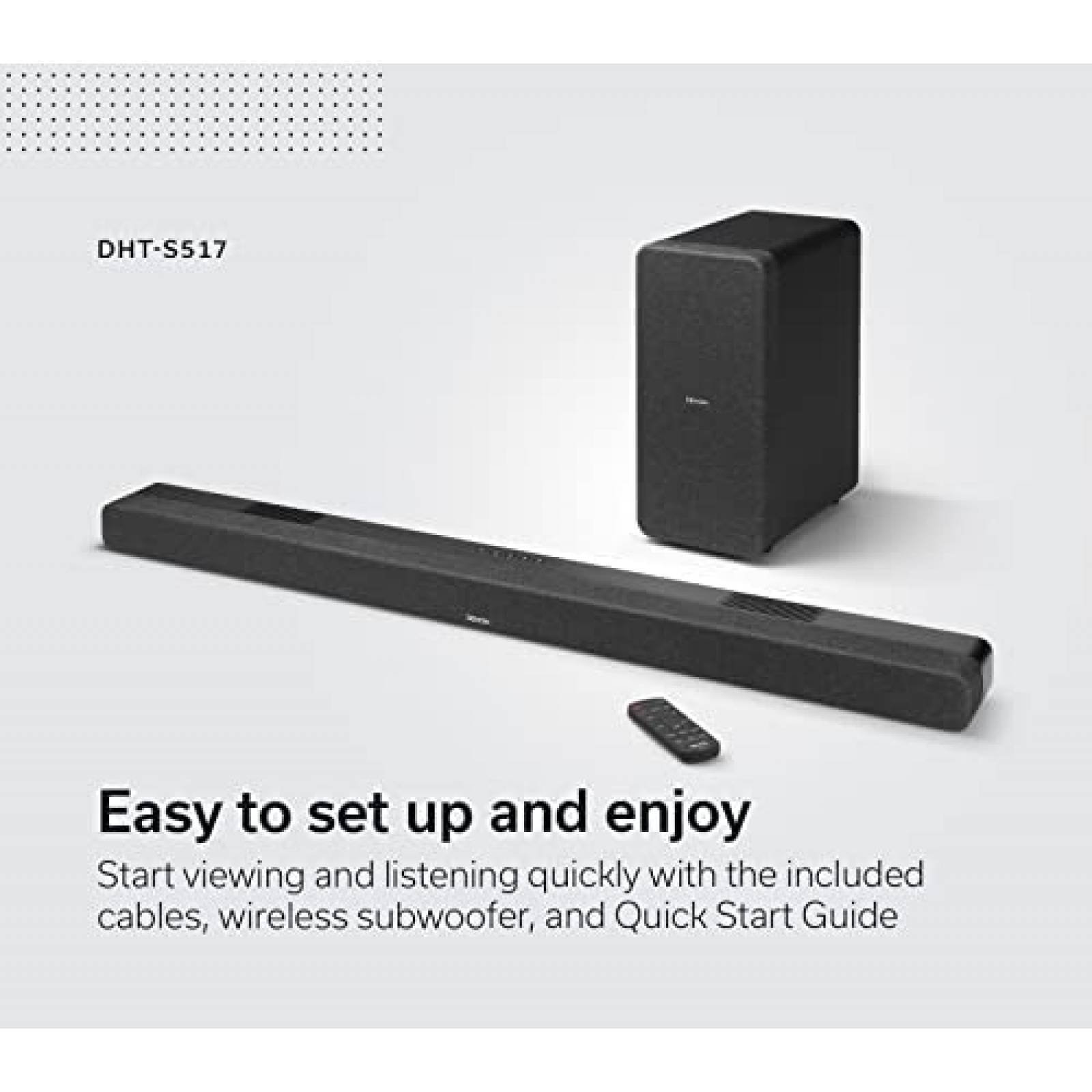 Barra De Sonido Denon DHT-S517 Con Subwoofer HDMI Bluetooth