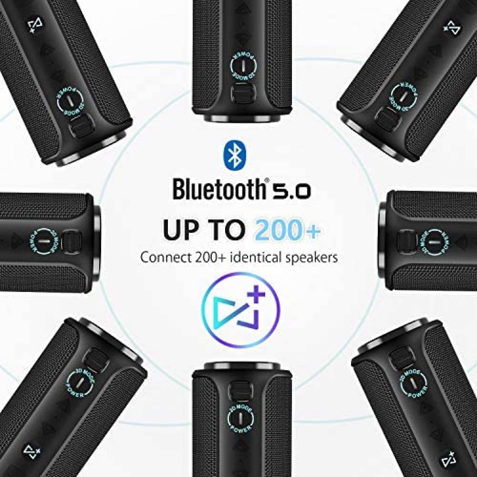 Bocina inalambrica Vanzon Climber-Z contra agua -Negro