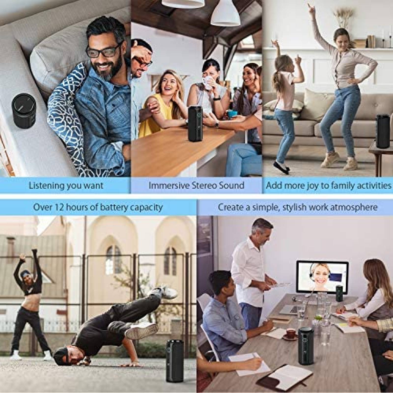 Bocina inalambrica Vanzon Climber-Z contra agua -Negro