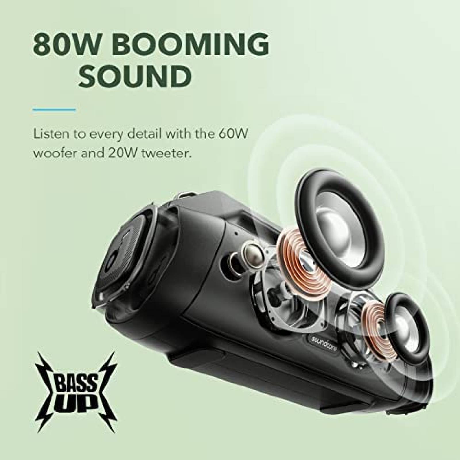 Bocina Portatil Soundcore Motion Boom Plus IP67 80W -Negro