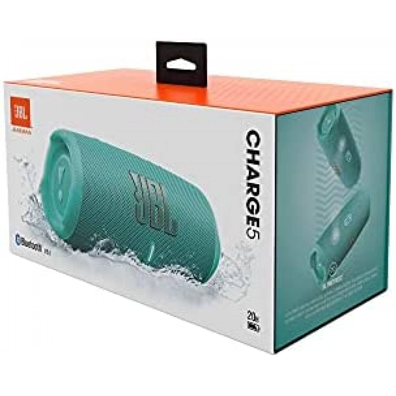 Bocina JBL Charge 5 Portatil IP67 20H de Bateria -Aqua