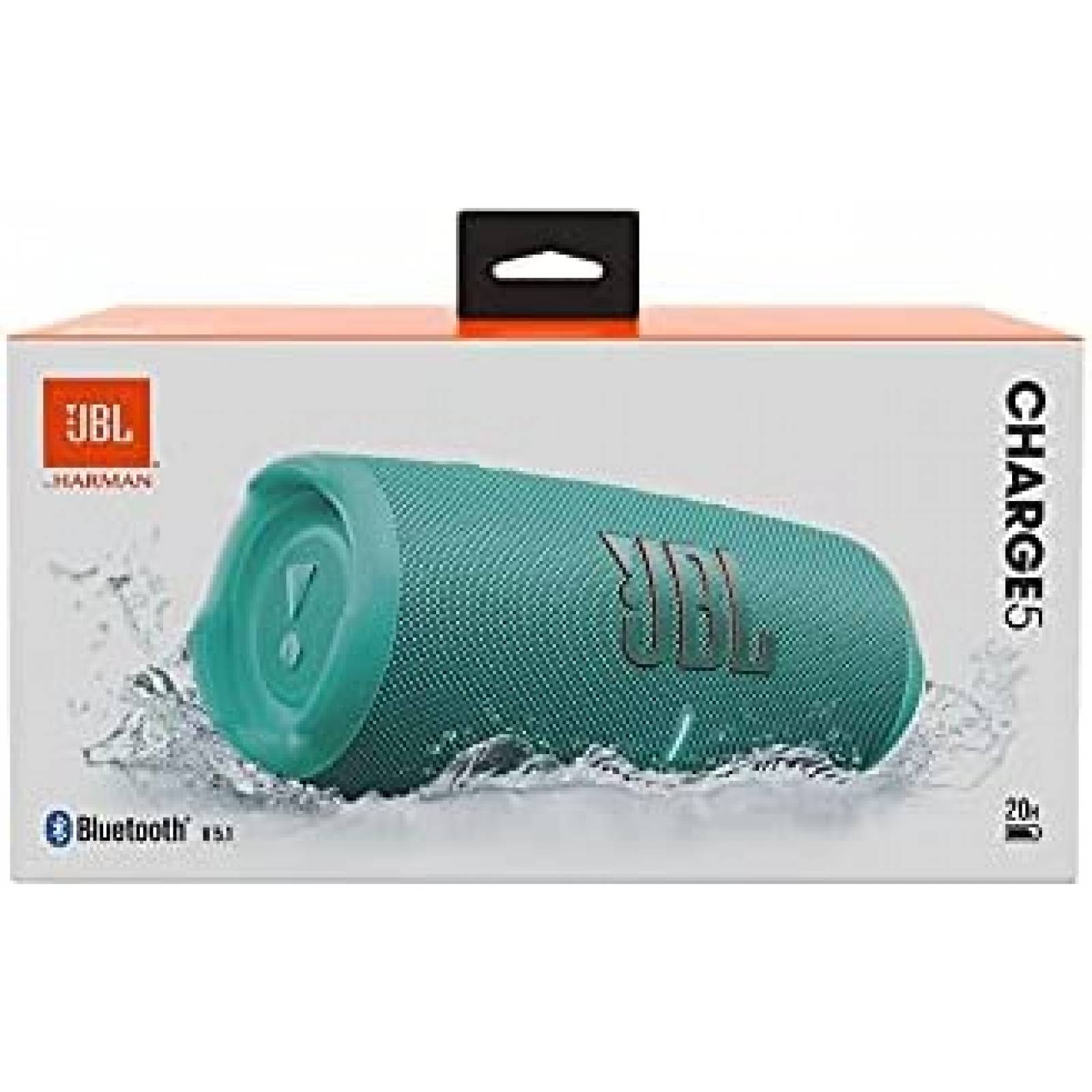 Bocina JBL Charge 5 Portatil IP67 20H de Bateria -Aqua